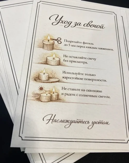Инструкции к свечами